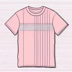 short-sleeved pink striped t-shirt image